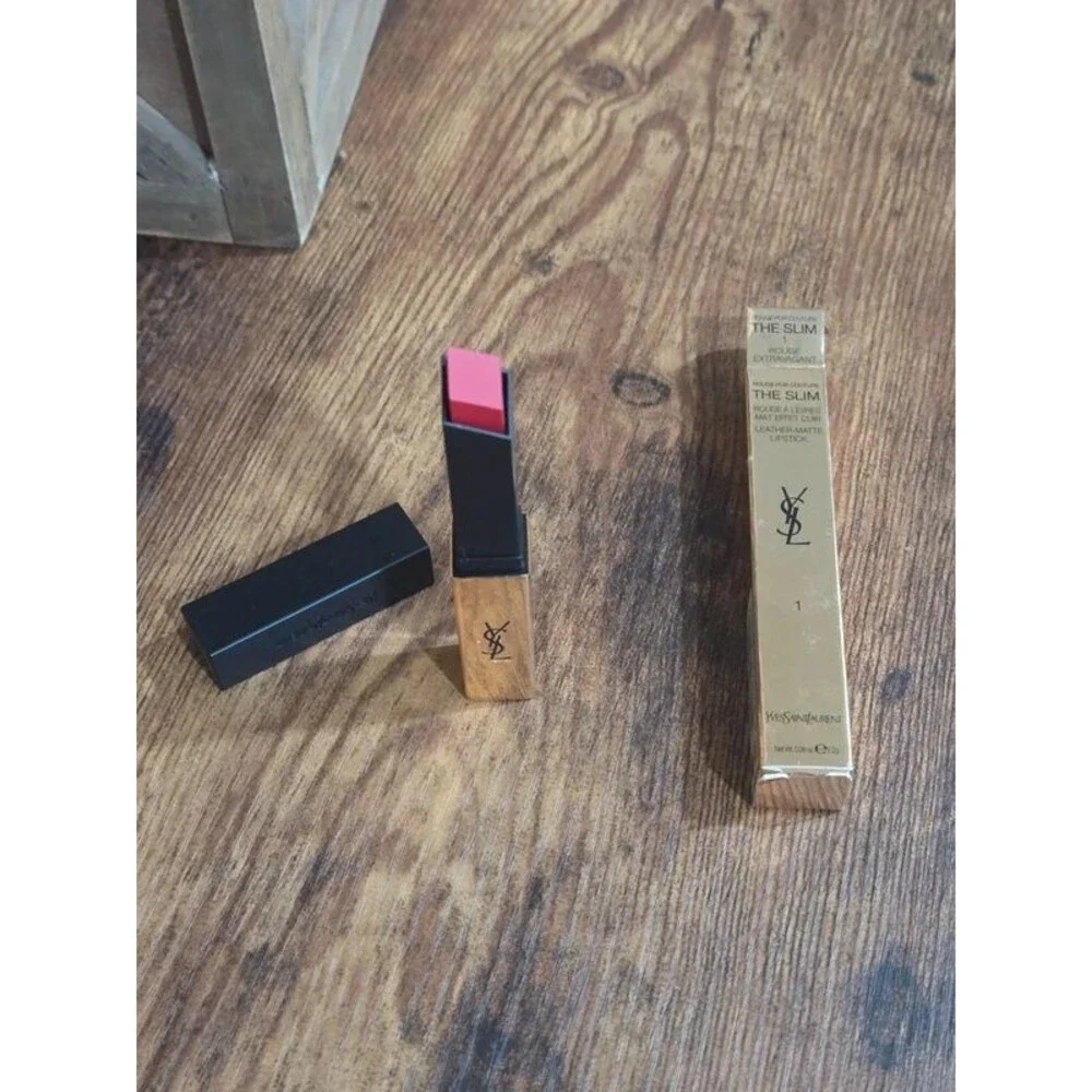 NIB YSL Rouge Pur Couture The Slim Matte Lipstick 1 Rouge Extravagant Full Size
